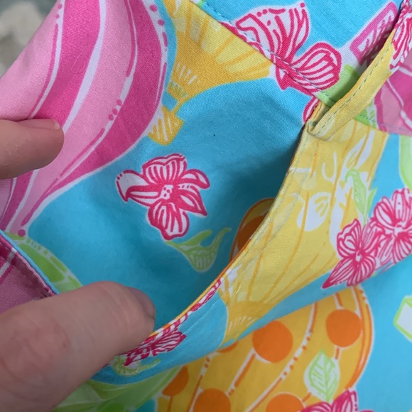 Lily Pulitzer Vintage Y2K Hot Air Balloon Print Wide Leg Capris - Picture 8 of 8